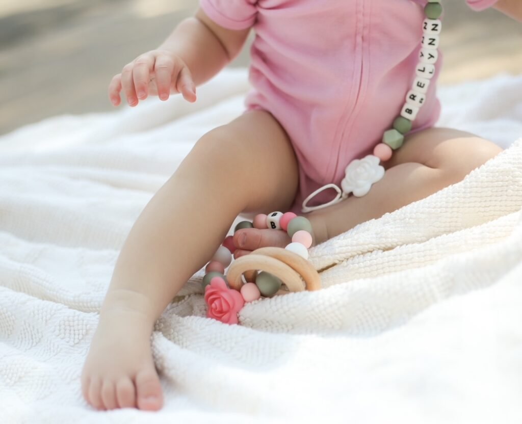 Small details of girl including fingers and toes
